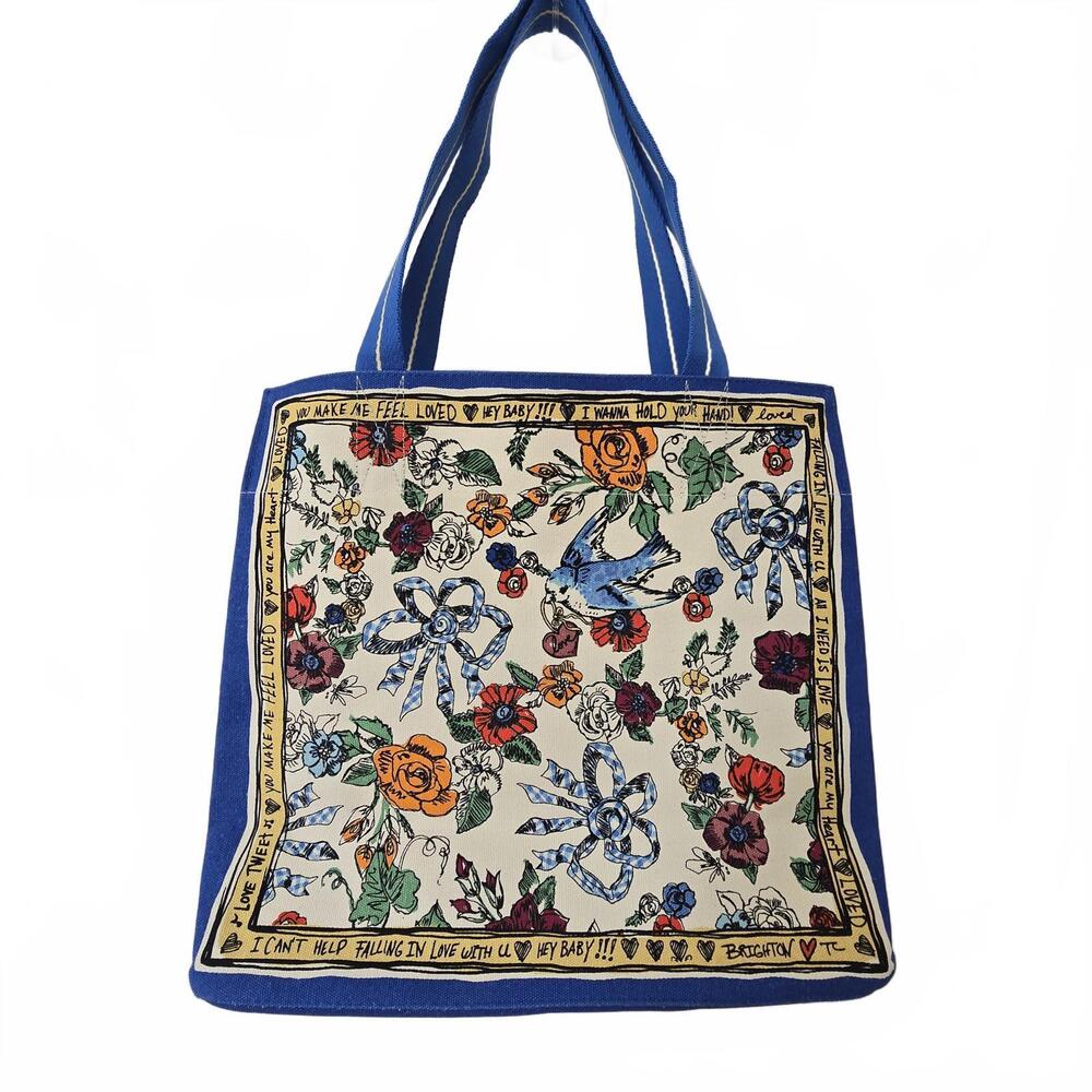 NWT - Brighton Love Tote Bag - Floral Heart Design - Picture 2 of 7